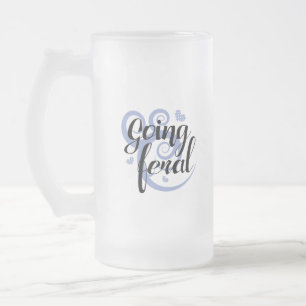 Going feral frosted glass beer mug