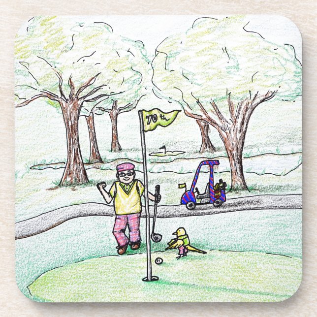 Going for a Birdie Coaster (Front)