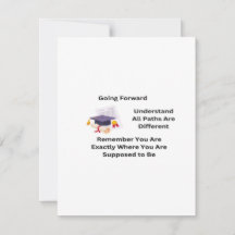 Going Forward on a graduation 