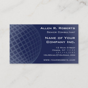Going Global Elegant Dark Blue Modern Corporate Business Card