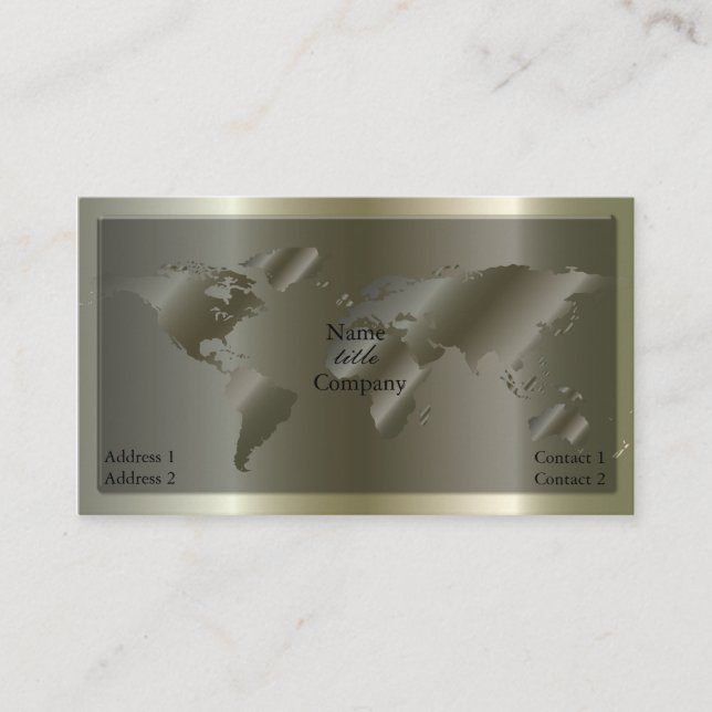Going Global /silver business card (Front)