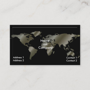 Going Global /silver business card