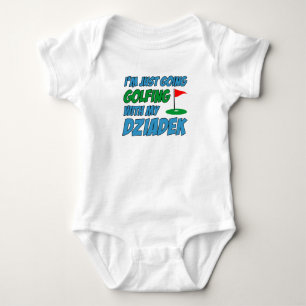 Going Golfing With Dziadek Polish Grandchild Baby Bodysuit