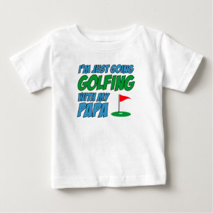 Going Golfing With Papa Grandchild Baby T-Shirt