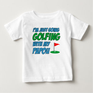 Going Golfing With Papou Greek Grandchild Baby T-Shirt