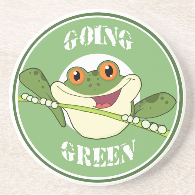 Going Green Frog Coaster (Front)