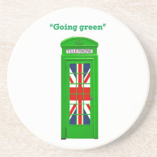 "Going green" London phone box Coaster