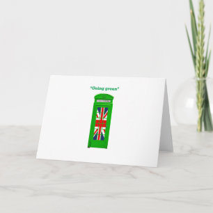 "Going green" London phone box Holiday Card