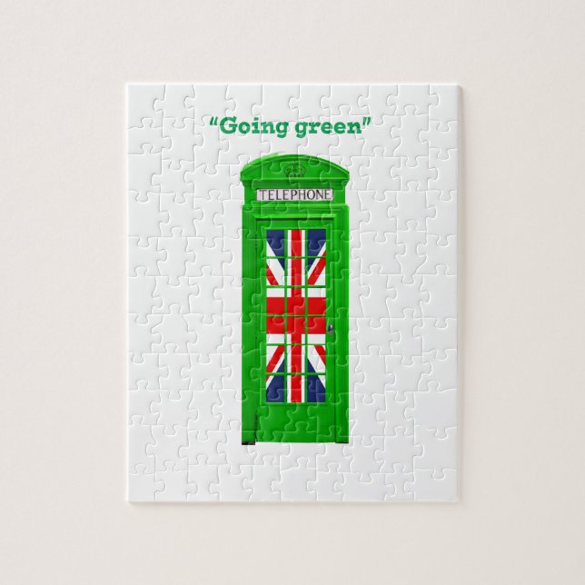 "Going green" London phone box Jigsaw Puzzle (Vertical)