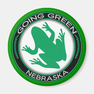 Going Green Nebraska Frog Magnet
