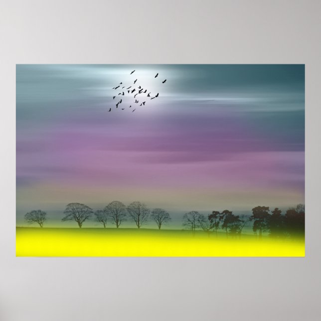 Going Home Fantasy Scottish Landscape Painting Poster (Front)