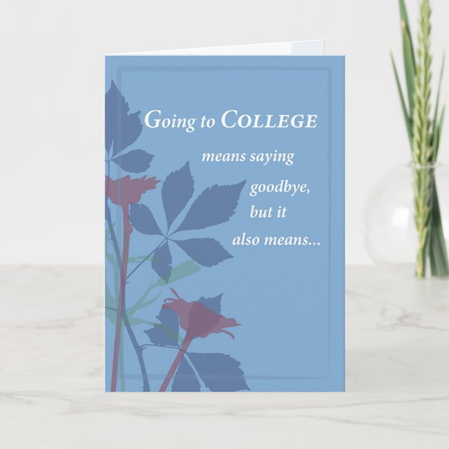 Going Off to College Goodbye Card (Front)