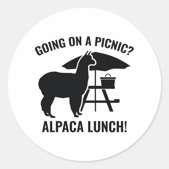 Going On A Picnic? Classic Round Sticker