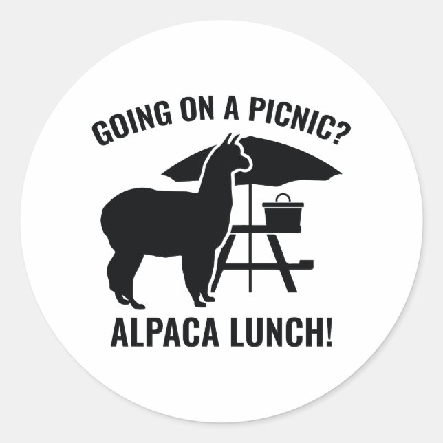 Going On A Picnic? Classic Round Sticker (Front)