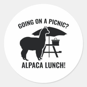 Going On A Picnic? Classic Round Sticker