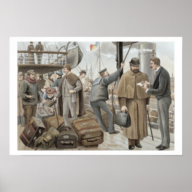 Going on Board at Tilbury, from 'P & O Pencillings Poster (Front)