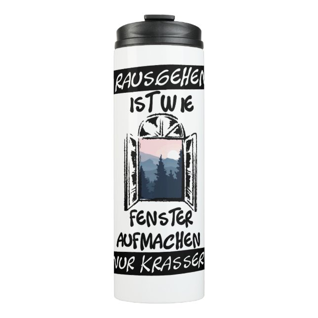 Going out is like opening a window thermal tumbler (Front)