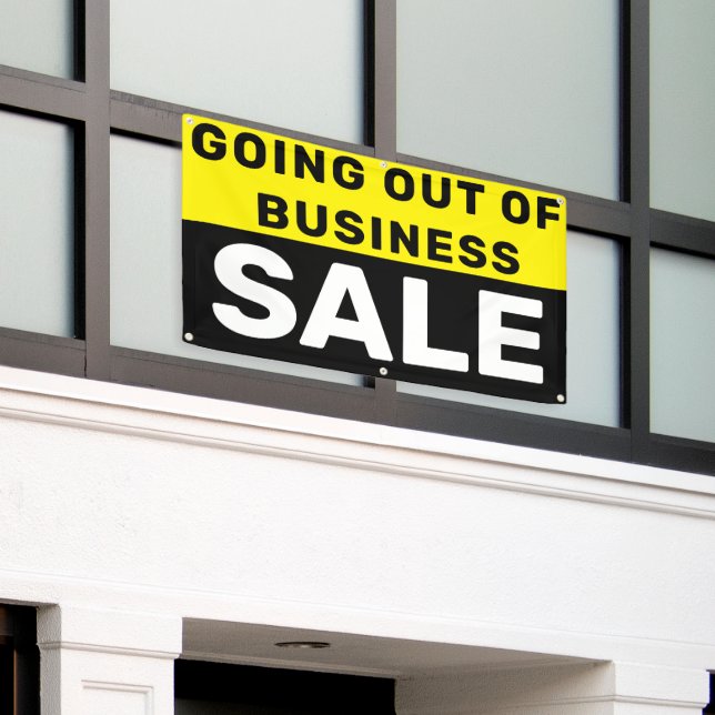 Going Out of Business Sale Large  Banner (Outside Building)