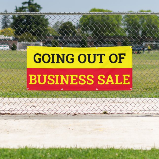 Going Out of Business Sale Red Yellow Large  Banner (Insitu)