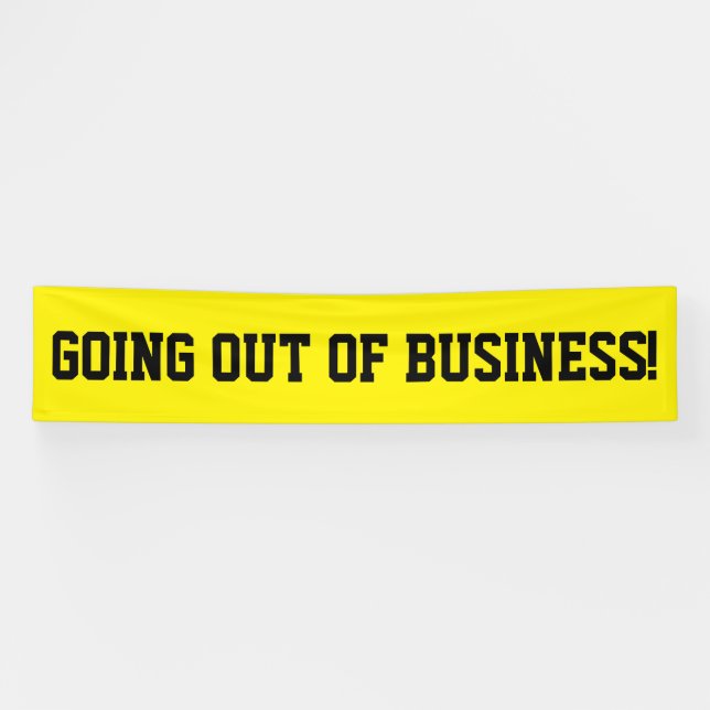 Going out of business simple black banner sign (Horizontal)