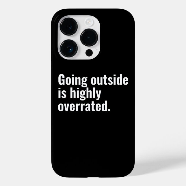Going Outside is Highly Overrated Basic Cool Text. Case-Mate iPhone Case (Back)