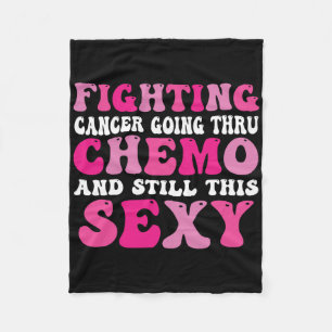 Going Thru Chemo Inspirational Breast Cancer Aware Fleece Blanket
