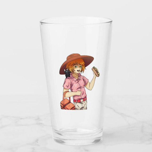 Going to a Picnic with a Cat  Glass (Front)