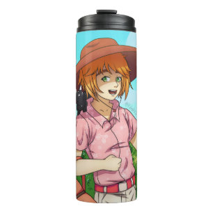 Going to a Picnic with a Cat  Thermal Tumbler