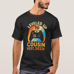 Going To Be A Big Cousin 2023 Vintage I Leveled Up T-Shirt