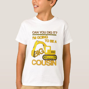 Going to be a big cousin construction t-shirt