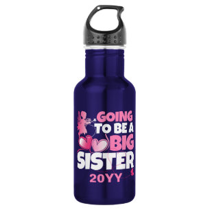Going to be a Big Sister - Pink Fairy Hearts 532 Ml Water Bottle