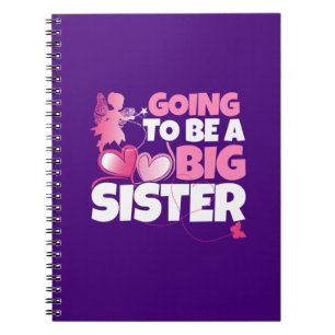 Going to be a Big Sister - Pink Fairy Hearts Notebook