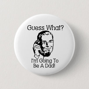Going To Be a Dad Black 6 Cm Round Badge