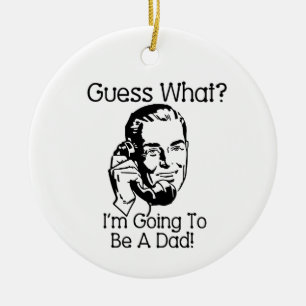 Going To Be a Dad Black Ceramic Tree Decoration