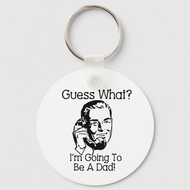 Going To Be a Dad Black Key Ring (Front)