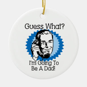 Going To Be a Dad Blue Ceramic Tree Decoration