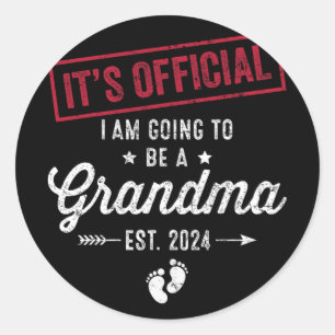Going To Be A Grandma First Mothers Day For Grandm Classic Round Sticker