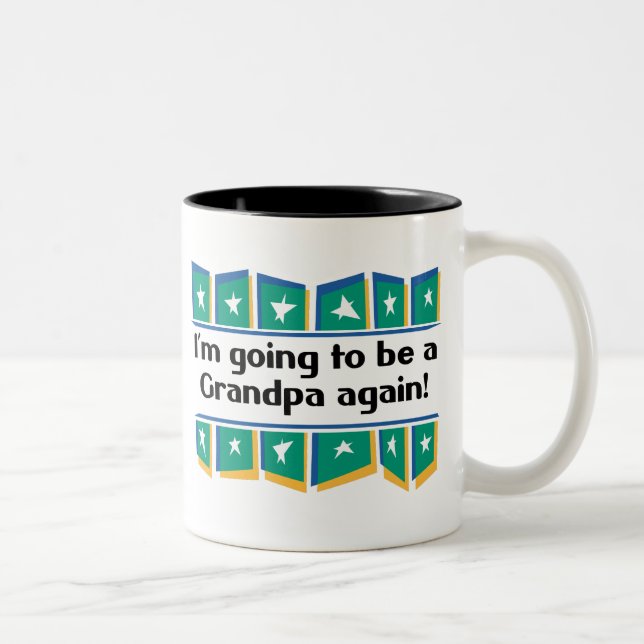 Going to be a Grandpa Again! Two-Tone Coffee Mug (Right)
