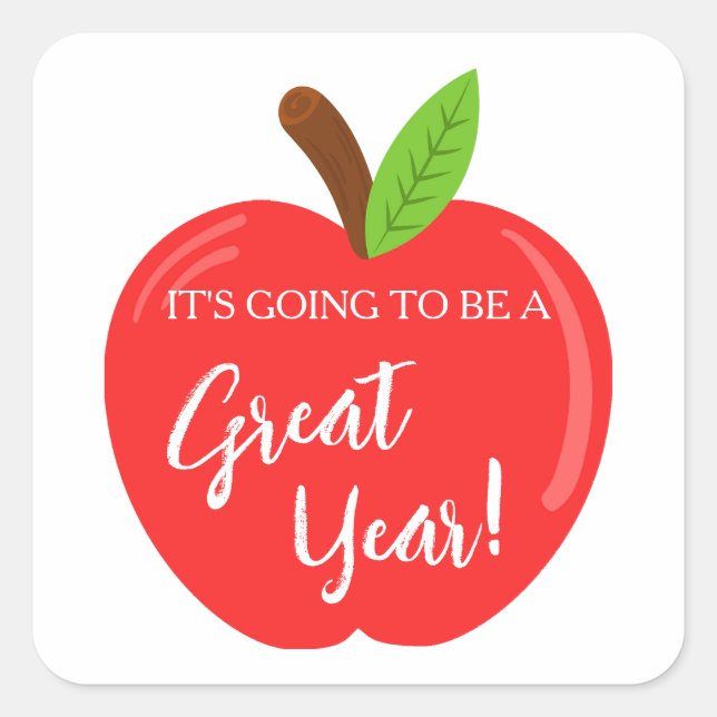 Going to be a Great Year School Square Sticker (Front)