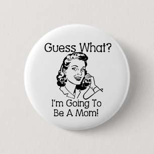 Going To Be a Mum Black 6 Cm Round Badge