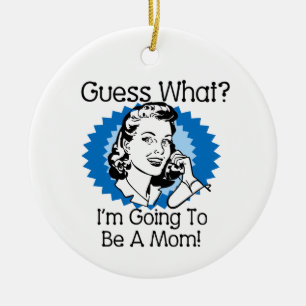 Going To Be a Mum Blue Ceramic Tree Decoration