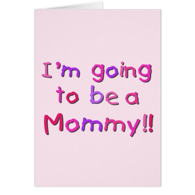 Going to be a Mummy - Pink and Purple (Front)