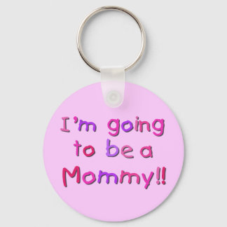 Going to be a Mummy - Pink and Purple Key Ring