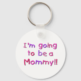 Going to be a Mummy - Pink and Purple Key Ring