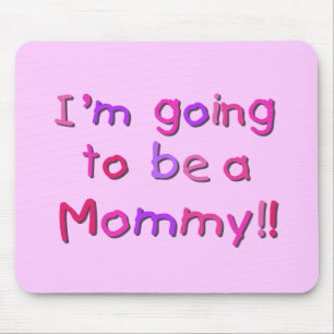 Going to be a Mummy - Pink and Purple Mouse Mat
