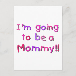 Going to be a Mummy - Pink and Purple Postcard