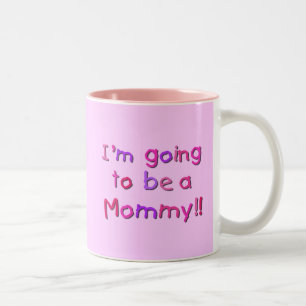 Going to be a Mummy - Pink and Purple Two-Tone Coffee Mug