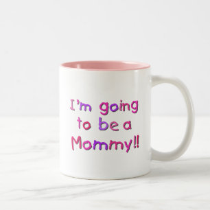 Going to be a Mummy - Pink and Purple Two-Tone Coffee Mug