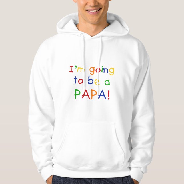 Going to be a Papa - Primary Colours Hoodie (Front)