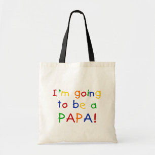 Going to be a Papa - Primary Colours Tote Bag